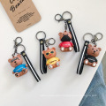 Bear doll silicone cartoon key ring pendant avocado Snoopy three-dimensional doll keychain